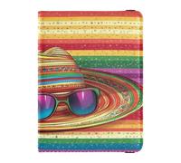 GuoChe Stile messicano Cinco De Mayo messicano Sombrero Occhiali da sole in pelle auto Registrazione & Assicurazione titolare carta Prefetto Car Essentials Portafoglio per documenti, carte, licenza