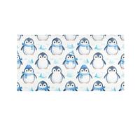 GuoChe Tappeti per camera da letto, lavabili, 99 x 50,8 cm, simpatici pinguini con motivo sciarpe, tappetino da cucina assorbente e antiscivolo