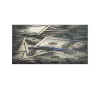 GuoChe Tappetino da pavimento 99 x 50 cm con retro in gomma antiscivolo, a basso profilo, tappetino assorbente per corridore, con banconote impilate