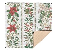 GuoChe Tappeto da gioco per bambini con ghirlanda floreale, senza cuciture, pieghevole, per pavimento, 1 pezzo