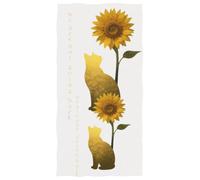 GuoChe Telo mare con scritta "We are Not Going Back" con gatto e girasole