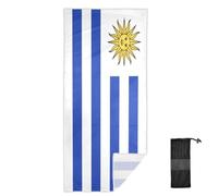 GuoChe Telo mare oversize in microfibra bandiera Uruguay dimensioni accurate elementi proporzioni extra large sottili asciugamani senza sabbia accessori da spiaggia per donne, piscina, palestra, sport
