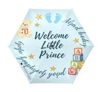 GuoChe Welcome Little Prince Baby Design UV50+Ombrello Apertura Automatica In Spiaggia Ombrelli Resistente Al Vento per Pioggia Grande Auto Open