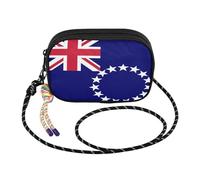 GuoChe West - Borsa a tracolla da donna, con scomparti per carte di credito, borsa a tracolla Take a walk, Bandiera delle Isole Cook, Taglia unica