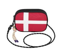 GuoChe West - Borsa a tracolla da donna, con scomparti per carte di credito, borsa a tracolla Take a walk, Bandiera nazionale della Danimarca, Taglia unica