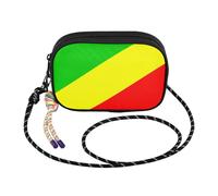 GuoChe West - Borsa a tracolla da donna, con scomparti per carte di credito, borsa a tracolla Take a walk, Bandiera nazionale della Repubblica del Congo, Taglia unica