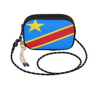GuoChe West - Borsa a tracolla da donna, con scomparti per carte di credito, borsa a tracolla Take a walk, Bandiera nazionale della Repubblica Democratica del, One Size