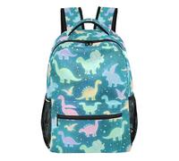 GuoChe Zaino classico di base leggero per studenti aerei viaggiano Bookbag Bright Jungle Creature, Creatura Maculata Aqua, Small
