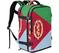 GuoChe Zaino da viaggio in tessuto resistente, adatto per laptop da 16 pollici con scomparti multipli per viaggi di lavoro, Bandiera nazionale dell'Eritrea, One Size, Zaini multiuso di base