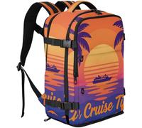 GuoChe Zaino impermeabile, capacità 20 l | Con scomparto per scarpe indipendente per viaggi d'affari crociera tropicale in vacanza con vista sul tramonto delle palme