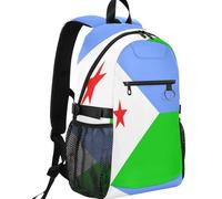 GuoChe Zaino per computer portatile, capacità 20 l, resistente all'acqua, con spallacci regolabili per la scuola, Bandiera nazionale di Gibuti, One Size, Zaini multiuso di base