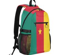 GuoChe Zaino per computer portatile, capacità 20 l, resistente all'acqua, con spallacci regolabili per la scuola, Bandiera nazionale del Camerun, One Size, Zaini multiuso di base