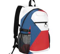 GuoChe Zaino per computer portatile, capacità 20 l, resistente all'acqua, con spallacci regolabili per la scuola, Bandiera nazionale della Repubblica Ceca, One Size, Zaini multiuso di base