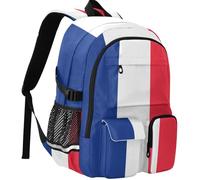 GuoChe Zaino per computer portatile, resistente all'usura, adatto per computer portatile da 14 pollici con tasche multiple per zaino scolastico, Bandiera di Saint Barthélemy, One Size, Zaini multiuso