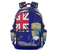 GuoChe Zaino scolastico trasparente di grande capacità, casual, borsa da viaggio per studenti e allenamento scolastico, età 7-18 anni, bandiera, di, sud, georgia, e, il, sud, sandwich, One Size, Zaini