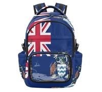GuoChe Zaino scolastico trasparente di grande capacità, casual, borsa da viaggio per studenti e allenamento scolastico, età 7-18 anni, Bandiera dell'Isola dell'Ascensione, One Size, Zaini per bambini