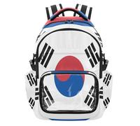 GuoChe Zaino trasparente con bandiera nazionale della Repubblica Popolare Democratica di Corea, per bambini, per la scuola, grande capacità, per ragazzi e ragazze, età 7-18 anni
