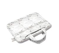 GUOCU MacBook Air Custodia, Laptop Borsa Portatile Maniglia a Scomparsa per MacBook PRO/Microsoft Surface PRO/iPad PRO And all Ultrabook da con Borsa，Bianca,15.6"(38.5X26X4cm)