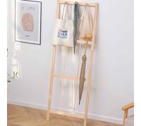 GUODDM Appendiabiti da Terra, Grucce Sottili in Legno per Ingresso, Appendiabiti Angolare per Camera da Letto, Ganci in Legno per Appendere Borse, Cappelli, Ombrelli, Opere d'Arte(57 * 166cm)