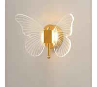 GUODDM Applique da Parete A LED per Interni, Lampade da Parete A LED con 3 modalità di Colore, Applique da Parete Cablata in Acrilico con Design A Farfalla, Luci per La Casa per Camera da Letto