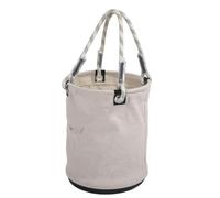 GUODDM Borsa A Tracolla for Attrezzi con Secchiello in Nylon, Secchio for Accessori for Carichi Pesanti, Organizer in Tela, Carico Massimo 30 kg, for Lavori di Manutenzione in Negozio(White)