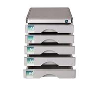 GUODDM Cassettiera da Ufficio Archivio A 5 Livelli - Organizzatore E Contenitore Per Documenti E Raccoglitori Ad Anelli, Armadietto Per Forniture Da Ufficio E Archiviazione Formato A4