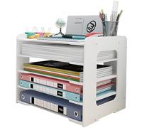 GUODDM Cassettiera da Ufficio Organizer Portadocumenti A Ripiani, Scaffale Da Scrivania Per Documenti A4 (5 Livelli) | Mantiene I Documenti Separati E Facilmente Accessibili