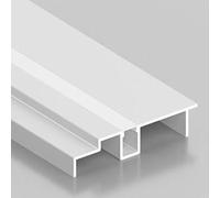 GUODDM Doppia Striscia LED for Illuminazione Indiretta, Profilo in Alluminio for Gesso for Luce Verso l'Alto E Verso Il Basso, Lineare A Soffitto, for Soggiorno E Corridoio(24V,W12CM-220V)