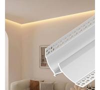 GUODDM Doppia Striscia LED per Illuminazione Indiretta, Profilo in Alluminio per Gesso per Luce Verso l'Alto E Verso Il Basso, Lineare A Soffitto, per Soggiorno E Corridoio(Warm Light,B1m-220v)