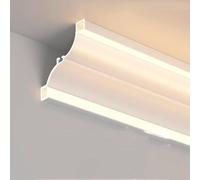 GUODDM Doppia Striscia LED per Illuminazione Indiretta, Profilo in Alluminio per Gesso per Luce Verso l'Alto E Verso Il Basso, Lineare A Soffitto, per Soggiorno E Corridoio(Warm Light,1m-24v)