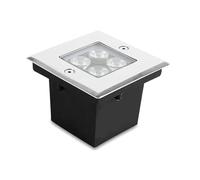 GUODDM Faretti da Incasso Interrati - Lampada da Terra Quadrata, Faretto LED Impermeabile IP67, Luce da Esterno A Bassa Tensione, per Illuminazione Decorativa di Vialetti, Terrazze(Warm White,4W 24V)