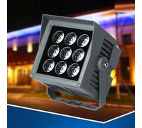 GUODDM Faretti LED Esterno - Faretto Luce da Pavimento, 110-230V LED A Lunga Distanza Faretto per Esterni per Edifici A Parete, IP67 Luci A Fascio di Portico Impermeabili(Warm Light)