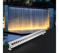 GUODDM Faretti LED Wall Washer da Esterno - Faretto LED Rettangolare Impermeabile IP68, Luce A Cascata per Pareti di Piscine, Ideale per Chiese, pubblicità, Cortili E Giardini(Blue,24W(24V))