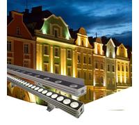 GUODDM Faretto A LED, Barra Luminosa A LED per Parete, Proiettore A Parete A Lungo Raggio da 24 V per Esterni, Illuminazione per Patio Impermeabile IP65(Green,18W)