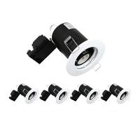 GUODDM Faretto Ignifugo, Faretti LED da Soffitto Cromati Spazzolati, Faretti da Incasso IP20 240 V for Camera da Letto, Senza Lampadine(B,5pcs)