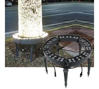 GUODDM Faretto LED Ad Anello con Picchetto da Terra - Illuminazione Esterna Impermeabile per Giardini E Alberi (Luce Colorata) - Faretto LED 111-240V(Red,48wx4pcs)