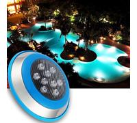 GUODDM Faretto LED Subacqueo - Luce per Piscina AC 12V, Lampada LED Sommergibile per Fontane, Faretto A Parete IP68 Impermeabile, per Illuminazione E Decorazione di Fontane E Laghetti(Blue,24w)