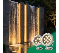 GUODDM Faretto Orientabile A 12V, Luci LED Subacquee per Laghetti, Luci LED Sommergibili, Luce Subacquea Impermeabile IP68, per Giardino, Piscina, Cortile E Fontane RGB(Red,3w)