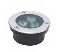 GUODDM Faretto Subacquei - Faretti Piscina, Faretto LED da Incasso per Piscina Molto Sottile da 3 W, Faretto LED da Esterno per Prato in Acciaio Inossidabile 304 Impermeabile IP68(Warm White,12V)