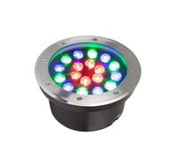 GUODDM Faretto Subacqueo Incasso - RGB Faretto LED Pavimento, Illuminazione Subacquea Impermeabile IP68 12V, Telecomando per Faretti A Terra A LED, per Piscina, Fontana, Piscina(Warm Light,5W)