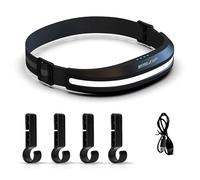 GUODDM Lampada Frontale A LED, Lampada Frontale Ricaricabile Tramite USB, Proiettore COB 230°, Luce Libera for Torcia, Lampada for Riparazione Campeggio, Pesca, con Clip(A)
