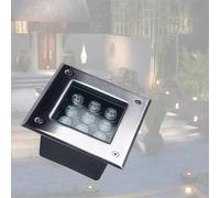 GUODDM Lampada Interrata Quadrata per Esterni - Luci Paesaggistiche A LED da Terra, Luci da Pozzetto A LED 220V, Faretto A LED Impermeabile IP67, Luce A LED da Incasso per Esterni(White,6W(220V))