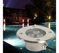 GUODDM Lampada per Fontana da Esterno - Luce Interrata A LED, Luci Subacquee A Bassa Tensione CA 12V/24V, Faretto Incorporato Ultrasottile Impermeabile IP68(Blue,3W 24V3W)