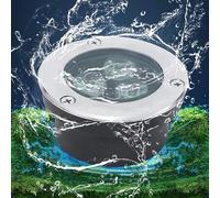 GUODDM Luce LED Sommersa da 3W per Laghetti - Faro LED Sommerso per Fontane, Luci LED da Incasso per Piscine Impermeabili IP68, Faretto da Esterno in Acciaio Inox 304(Red,24V)