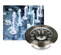 GUODDM Luce per Piscina Sommergibile con Fontana, Luci da Giardino Quadrate in Acciaio Inossidabile da 12 V, Faretto da Piscina Incorporato Impermeabile IP68(Yellow,6w(12V))