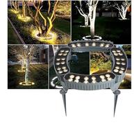 GUODDM Luci Che Abbracciano Gli Alberi, Faretti Ad Anello A LED AC220V per Alberi, Luci Che Circondano Gli Alberi, Luci A Colonna Impermeabili per Esterni IP65(B-White,4PCS(48W))