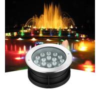 GUODDM Luci Interrate for Esterni - Lampada da Terra A LED for Paesaggi, Faretto da Incasso Impermeabile IP68, Lampada da Giardino Rotonda(RGB,12 W)