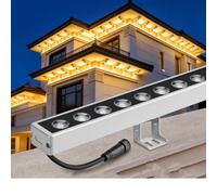 GUODDM Luci LED per Esterni A Parete - Barra LED da 24 V, Illuminazione Lineare A Striscia A Luce Diurna 5000K, Faretto LED Rettangolare Impermeabile IP65(Warm White,36W(DC24V))