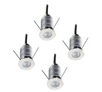 GUODDM Mini Faretto A Fascio Stretto da 15° - Luce Interrata A Pozzetto LED da 1W, Downlight LED A Incasso Impermeabile IP67, Illuminazione Paesaggistica per Esterni(4pcs Warm Light 3000k)