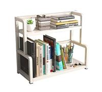 GUODDM Organizer Da Scrivania Con Scaffale, Scaffale Per Scrivania Da Ufficio, Organizer Con Ripiani Per Cancelleria E Oggetti Decorativi, Soluzione Salvaspazio(White,40cm)
